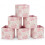 6 Pack  Floral  Storage Bins 12.5" X 12.5" Fabric Storage Baskets with Handles Organizer Boxes 1