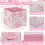 6 Pack  Floral  Storage Bins 12.5" X 12.5" Fabric Storage Baskets with Handles Organizer Boxes 2