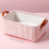 4 Pack  Medium Storage Basket Light  Ribbed Corduroy Fabric Storage Bins with Handles Fabric Organizer Cubes 4