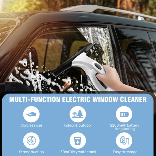 Window Vacuum Squeegee Cordless, Power Window Vacuum Cleaner Set