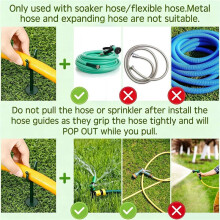 10 Pack Garden Hose Guide Stakes Heavy Duty Lawn Hose Holder Brackets & Plant Support Spikes Decorative Outdoor