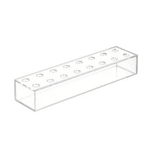 Transparent Acrylic Rectangular Vase with 12/16 Hole Options, Perfect for Modern Floral Arrangements Dining Tables. 2