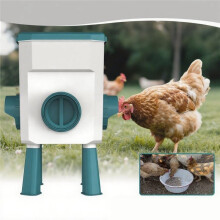 Livestock Feed & Water Set, 11L Waterer + 12KG Feeder, Suitable for Hens and Ducks