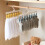 (Yellow)Contemporary Plastic Clothes Hanger With Windproof Clips For Garment Storage Accessory 2