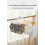 (Yellow)Contemporary Plastic Clothes Hanger With Windproof Clips For Garment Storage Accessory 7