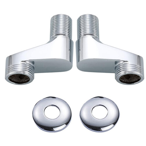 Adaptador de Parede em Latão Maciço Cromado para Banheira de Pés de Garra, 3-3/8 Polegadas, com Braços Articulados Ajustáveis. 1
