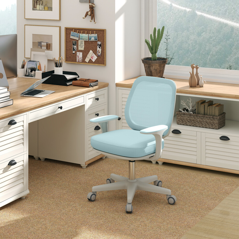 Vinsetto Office Chair, 360 Degree Swivel Desk Chair With Wheels, Light Green