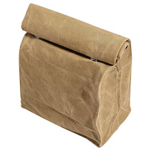 Wax Canvas Lunch Bag, Waterproof Firm Storage Container for Food, Reusable Large Capacity Insulated Sack Fits Picnic
