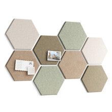 Alternative au Tableau en Liège Hexagonal pour la Décoration des Murs - Pack de 8 Carreaux de Tableau en Feutre, pour Bureau, Salles de Classe et