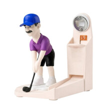 Golfer Figurine Beer Bottle Opener with Caps Collector Slot Bottle Cap Home Bar Decor Lover Gift Kitchen Gadget