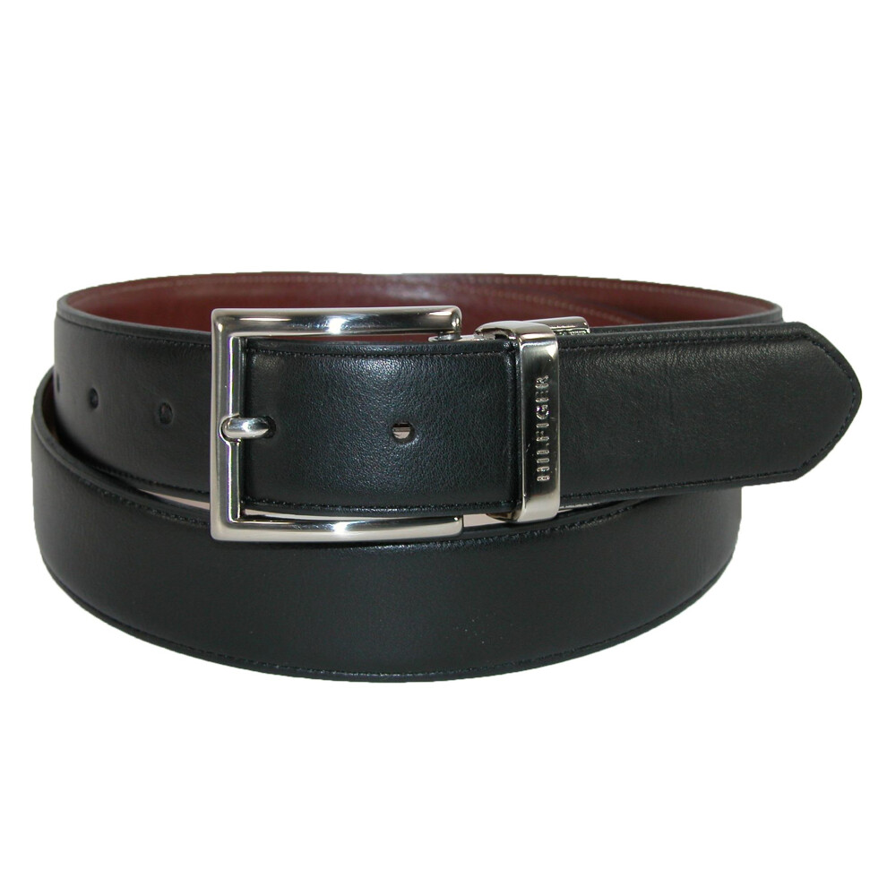 Tommy Hilfiger Men's Feather Edge Reversible 32Mm Belt