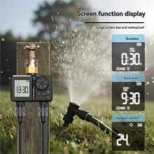 Sprinkler Timer 2 Zone Water Timer for Garden Hose with Battery Hose Timers Manual/Automatic Sprinkler Controller US