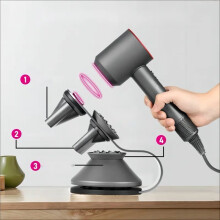 Hair Dryer Rack Table Top Metal Hanger Vertical Hair Dryer Shelf Dressing Table No Punching Desk Blow Dryer Bracket