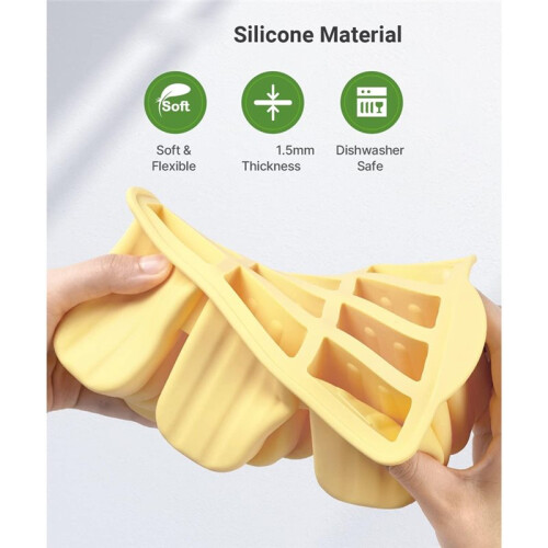 Molds, 12 Pieces Silicone  Molds with 50PCS  Sticks Molds Easy-Release 1