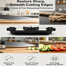 5 in 1 Whetstone Knife Sharpening Stone Sharpener Grit Waterstone for Kitchen Knives, Outdoor Tools, Scissors