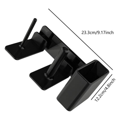 Space Efficient Drinkware Storage Rack for Slushies Maker Side Mounted Cup Lid and Straws Holder