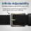 CTM Men's Braided Stretch Belt Silver Buckle Adjustable Elastic 5