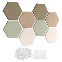 Hexagon Cork Board Alternative for Walls Decor-8-Pack Bulletin Board Tiles,for Office,Classrooms & Home