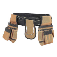 Hardware Tool Belt & 8-Pocket Oxford Pouch Set, Black for Screwdriver