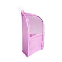 Pink 6pcs Waterproof Oxford Zipper Bags, Large 26-27cm for Crochet & Makeup