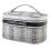 Double-Layer Travel Makeup Bag, Large Mesh Design, Sturdy Handle, Gray 1