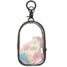 Black 9.5x6.5x3.5cm 1PC Clear Doll Pouch with Buckle, Portable Storage Bag