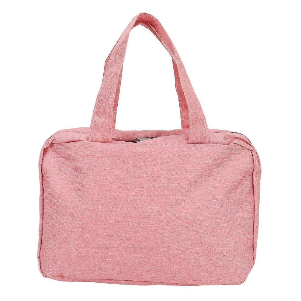 Coral Pink Waterproof Toiletry Bag, Large Wet Dry Separation with Handle