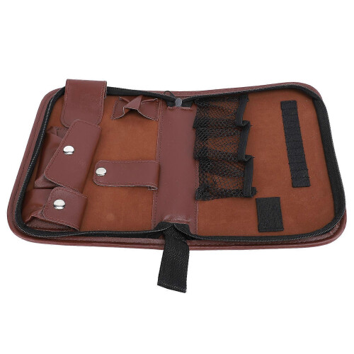 Brown PU Leather Large Capacity Organizer Pouch & Practice Toolkit