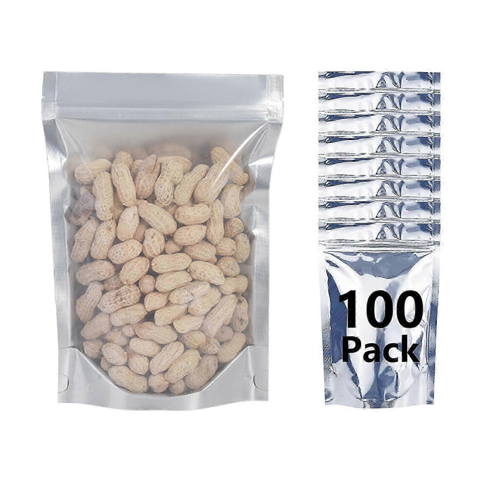 2025 Heat Sealable Mylar Bags, 14X20cm Clear Front Foil, 100-Pack For Cookies & Candy 7734654141613