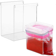 LFood Bag Stand, Hands-Free Filling Rack for Zip Lock Freezer Bags, Spill-Proof Holder