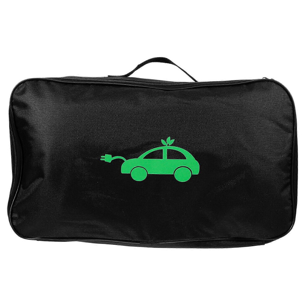 Black EV Charger Bag 46x26x9cm Trunk Storage Portable Cable Organizer