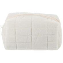 Pochette da toilette bianca in PVC trasparente, 17x10,5 cm, astuccio cosmetico trasparente, organizer da viaggio con manico