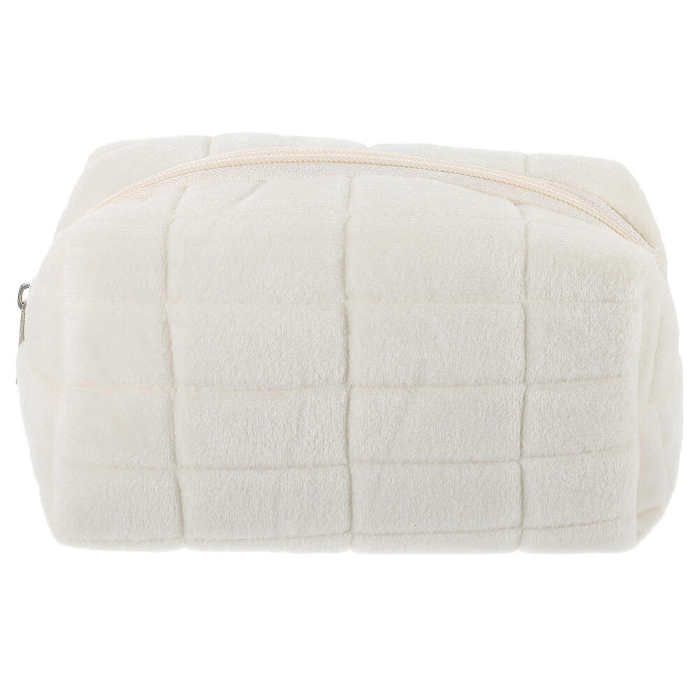 White 17x10.5cm Clear PVC Toiletry Bag, Transparent Cosmetic Pouch, Travel Organizer with Handle