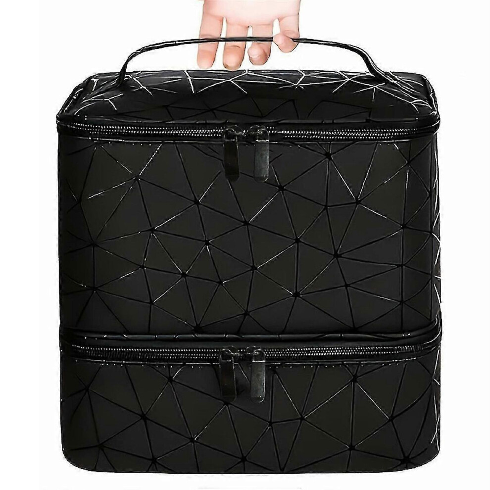 30-Portable Nail Polish Storage Bag, Cosmetic Organizer Travel Handbag