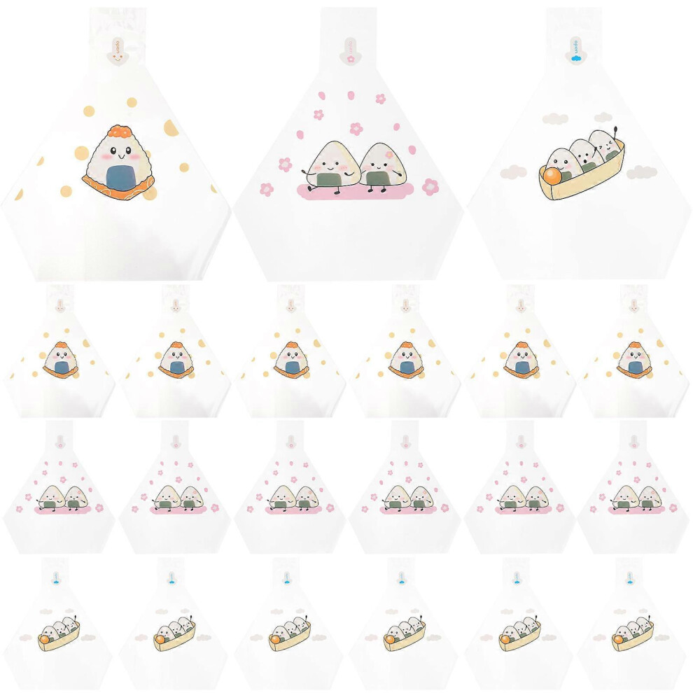 50Pcs Assorted Transparent Onigiri Wrappers 19X15cm Rice Ball Bags 7734654141453