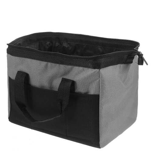 Grey 12-Inch Electrician Tool Pouch & Technician Bag Set, 1 Pack