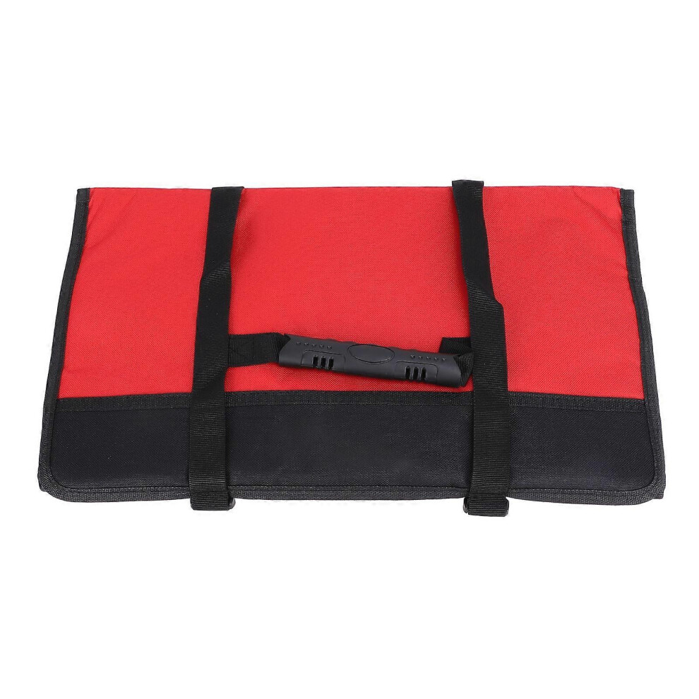 Heavy Duty Oxford Cloth Tool Roll Up Bag, Red, 20 Pocket Electrician Organizer 3611495270969
