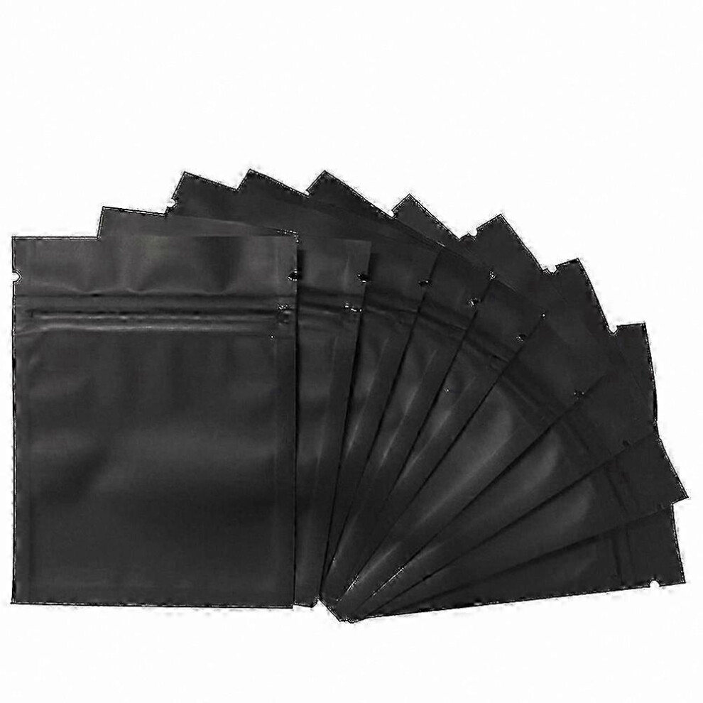 Matte Black 100 Odor-Proof Mylar Bags, 3X4in Resealable Zipper Pouches 4103502354544