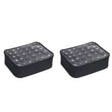 Black 2X Nail Polish Case Holds 30 Bottles (15ml) Multifunctional Organizer Bag