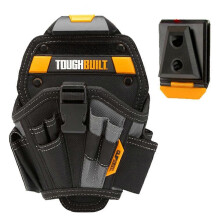 Bolsa de taladro de alta resistencia TOUGHBUILT TB-CT-20-L, 13 bolsillos, remachada, negra