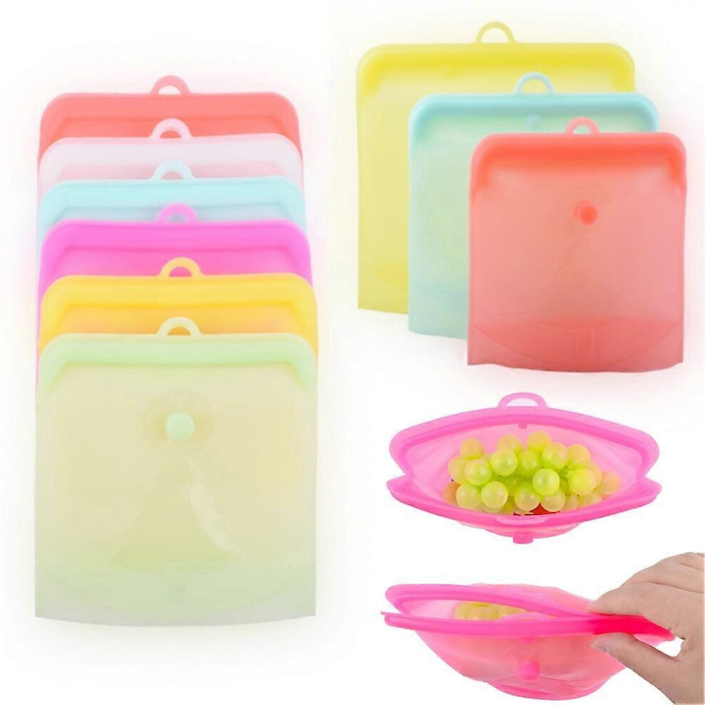 10656Ludlz Reusable Silicone Food Bags, Leak-Proof Airtight For Sandwiches, Snacks, Lunches, Fruits, Freezer & Cooking Safe (1 Pack) 4286703383183