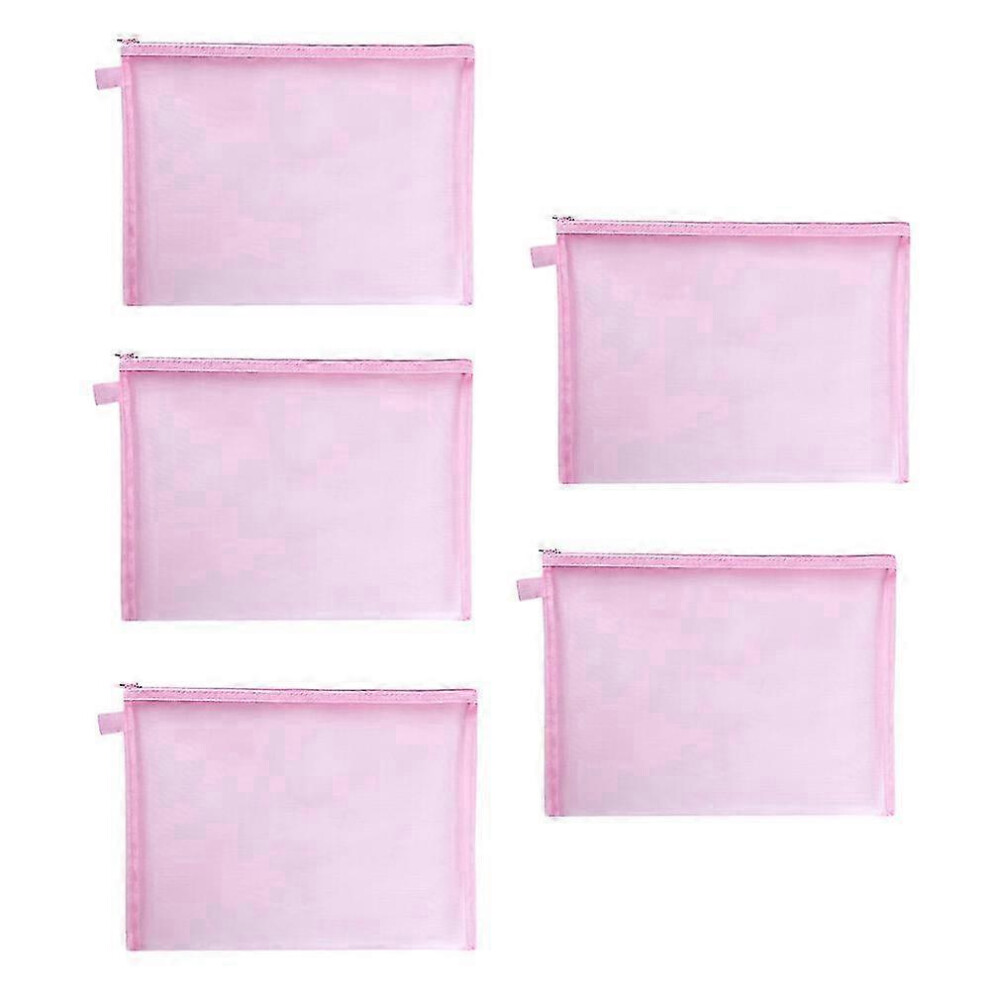 25-26 Mesh Cosmetic Pouches, Durable Travel Zipper Organizer, Large Capacity