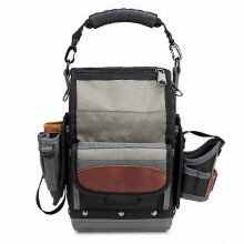 Schwarze, robuste Multifunktions-Werkzeugtasche, strapazierfähiger Boden, 15 Taschen