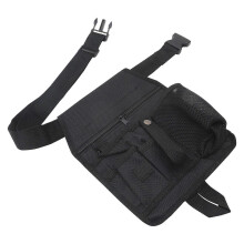 Sac à outils portable Pretyzoom pour électricien, noir, 27,7 x 24,1 x 1,3 cm, finitions élégantes et rangement astucieux