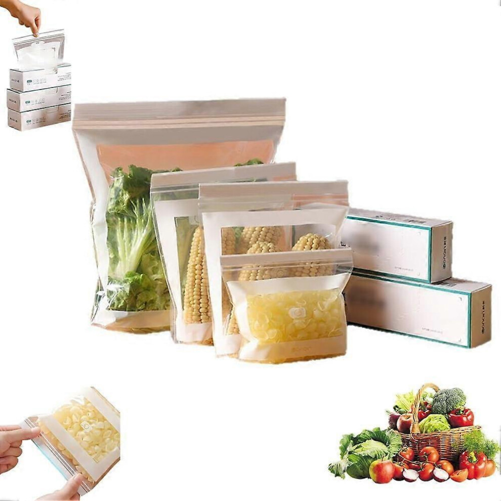 4-Pack Reusable Slider Freezer Bags, Long-Seal Fridge Covers For Veggies, Meat & Fruit 6086152287432