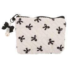 Aesthetic Travel Makeup Bag for Women - 14.5x11x2in Portable Cosmetic Handbag
