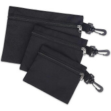 3-Piece Mini Tool Bag Set, Zippered Pouch, Hanging Hook, Water Resistant