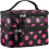 Cosmetic Bag Double Layer Dot Pattern Portable Waterproof Durable Makeup Case 1