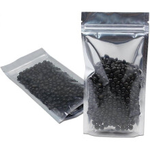 100 Clear Front Zipper Lock Bags, Resealable Mylar Foil, Heat Sealable