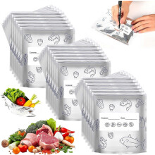 30Pcs Reusable Thickened Aluminum Foil Vacuum Bags with Zipper, Stand-Up